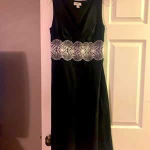 LOFT Black and White Cocktail Dress